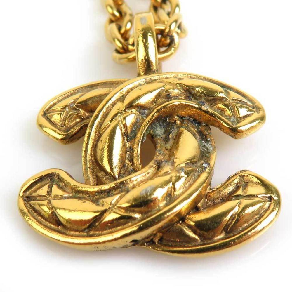 CHANEL Gold Logo Necklace - Picture 4 of 5
